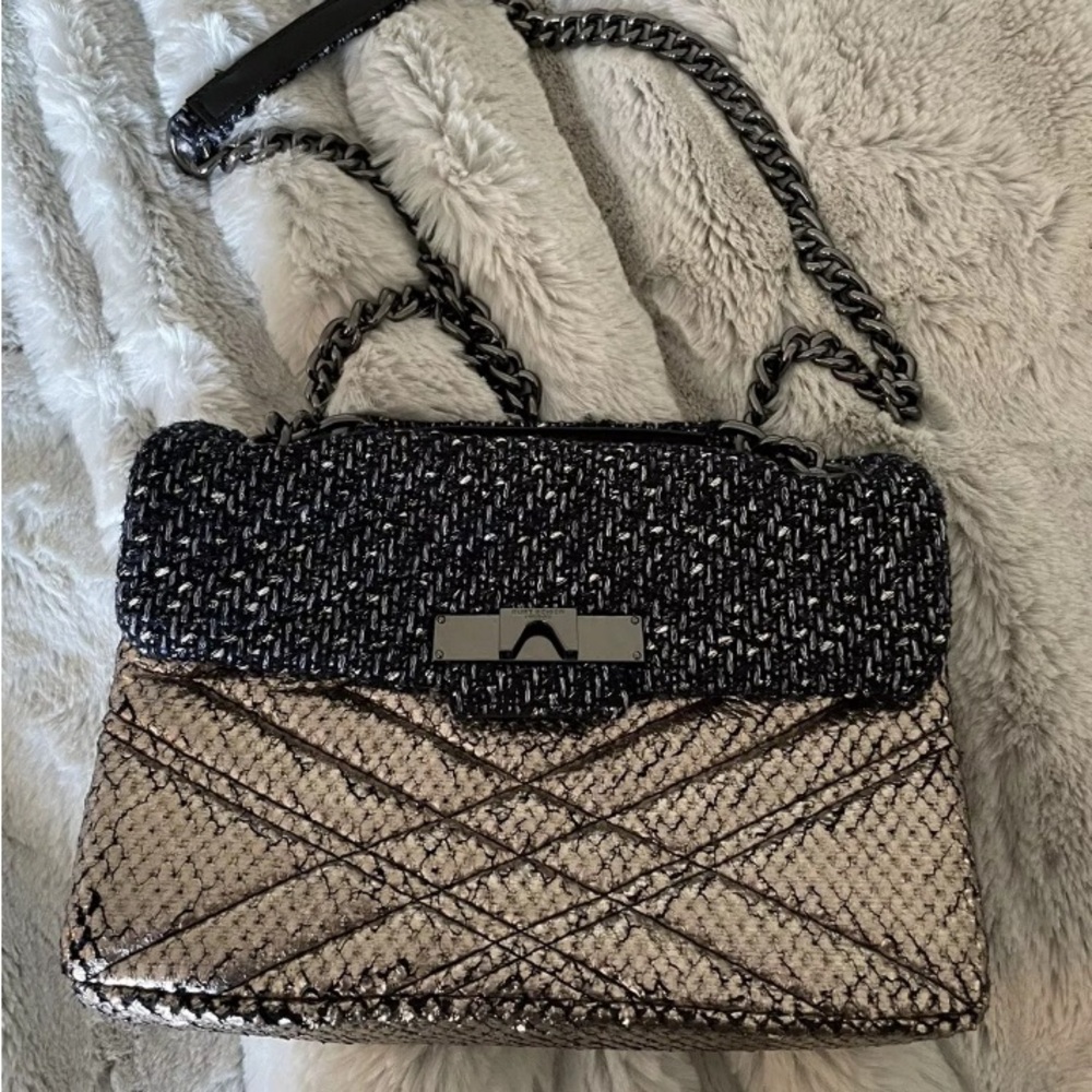 Kurt Geiger Tweed & Metallic Purse/Shoulder Bag